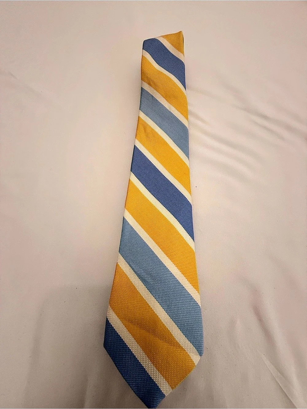 Brooks Brothers Striped Tie in Yellow & Blue